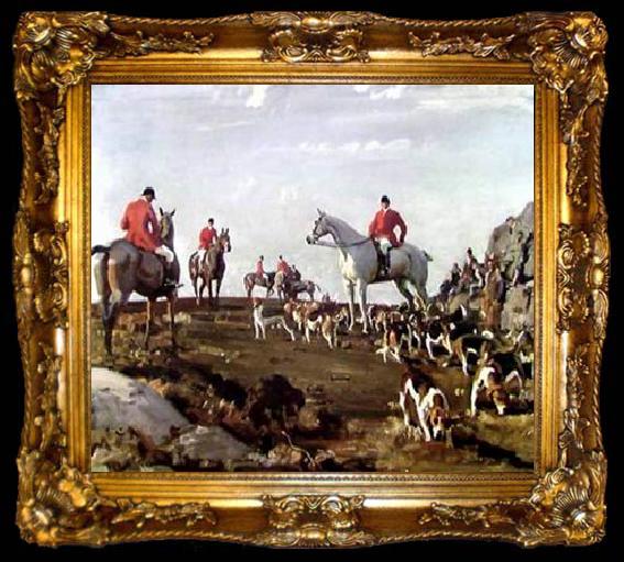 framed  unknow artist Classical hunting fox, Equestrian and Beautiful Horses, 061., ta009-2